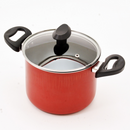 Caldeirão Antiaderente 16cm com Tampa de Vidro e Duas Alças