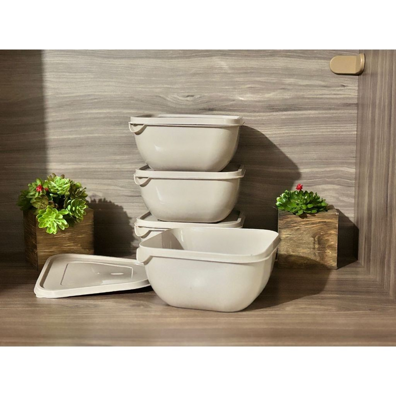 Kit 12 Potes Plástico 1 Litro com Tampa Hermética, Multiuso Cozinha, Marmita e Armazenamento de Alimentos
