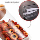 Kit Potes De Vidro Hermético 300ml Tampa De Bambu 12 Peças + Base