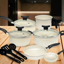 Jogo de Panelas Antiaderente 9 Peças Tampa Vidro