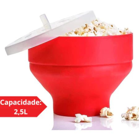 PopChef - Pipoqueira de Micro-Ondas de Silicone Prática - Entrega Grátis