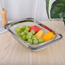 InoxCest - Cesto Escorredor de Frutas Verduras e Talheres de Aço Inoxidável Com Suporte Para Fruteira - Entrega Grátis