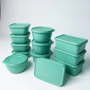 Kit 12 Potes Plástico 1 Litro com Tampa Hermética, Multiuso Cozinha, Marmita e Armazenamento de Alimentos